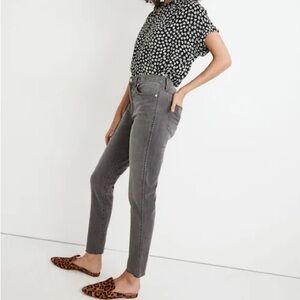 Madewell Stove Pipe Gray Jeans